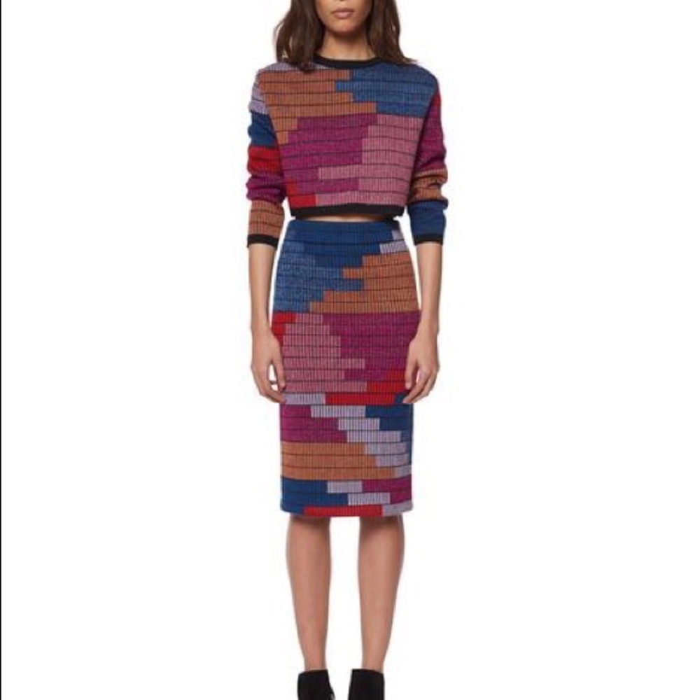 Mara Hoffman pencil skirt in radial knit